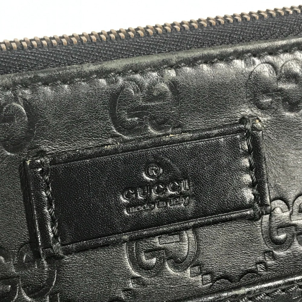 GUCCI 152604 ハンドバッグ 書類バッグ グッチシマ GG ロゴ ビジネスバッグ カバン トートバッグ ブリーフケース シマレザー メンズ ブラック