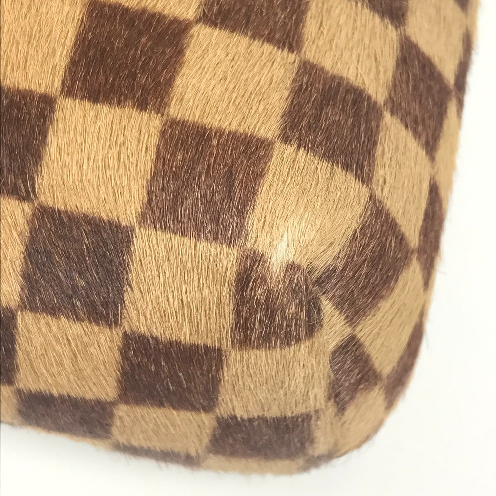 LOUIS VUITTON M92130 ダミエソバージュ ガゼル カバン 斜め掛け ポシェット フラップ ショルダーバッグ ハラコ/レザー レディース エベヌ ブラウン