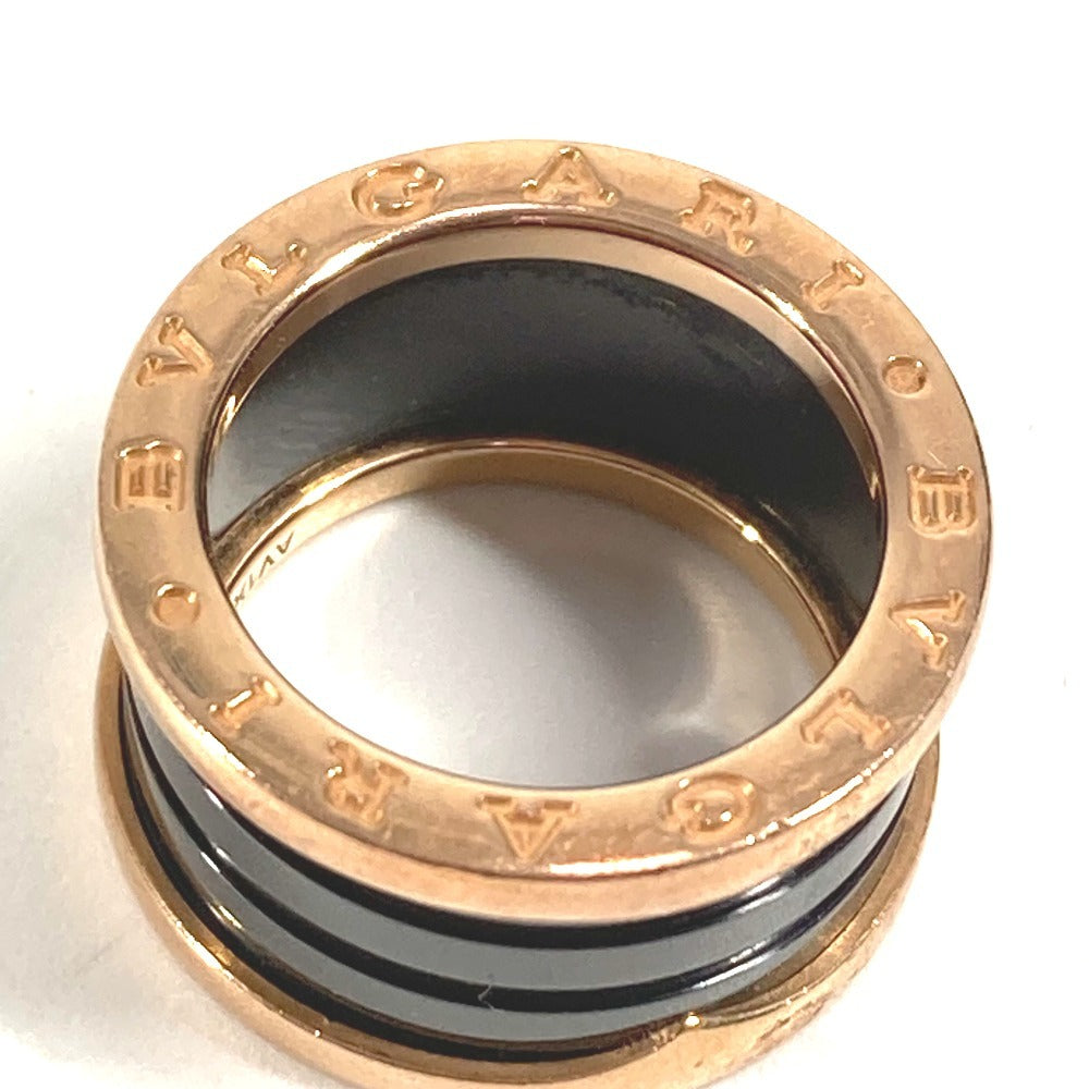 BVLGARI 3バンド ビーゼロワン B-ZERO1 アクセサリー ゴールド 金 リング・指輪 Au750 ユニセックス ブラック