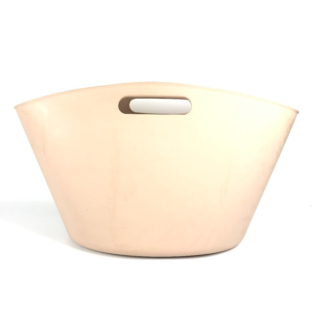 GUCCI 511261 Bucket Bag Logo Laundry Bag Handbag Rubber Women's Beige