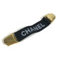 CHANEL ロゴ ヴィンテージ アームバンド 1つのみ 袖止め ベルト ゴム レディース ブラック