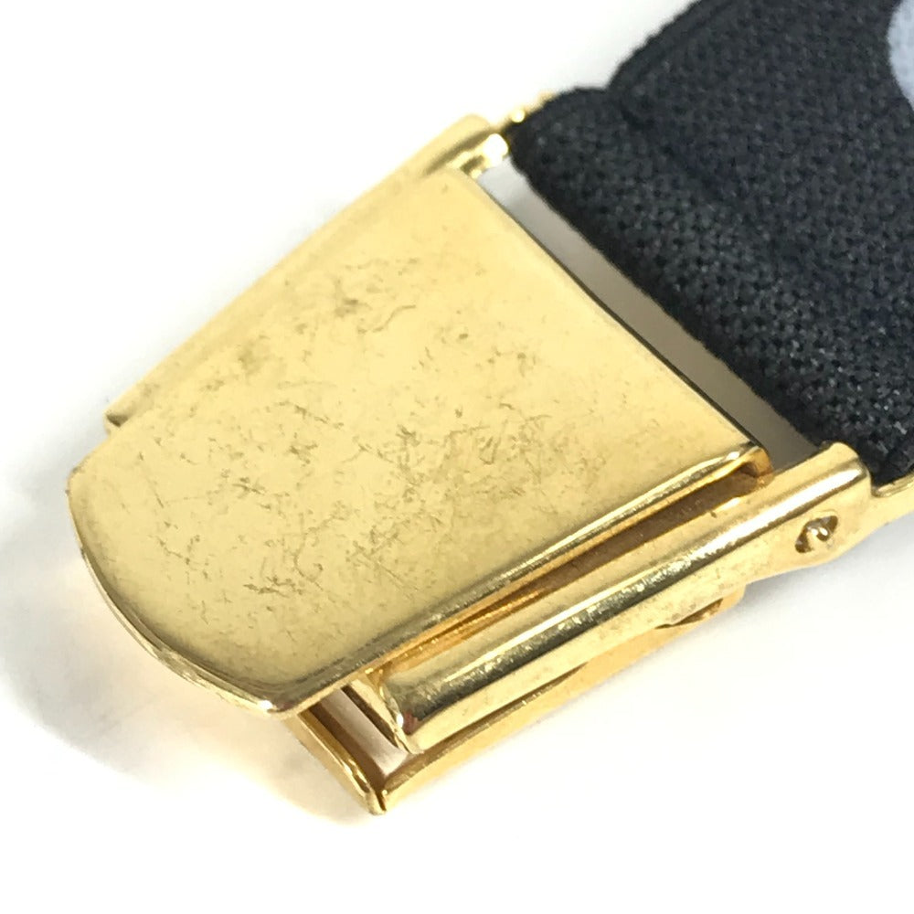 CHANEL ロゴ ヴィンテージ アームバンド 1つのみ 袖止め ベルト ゴム レディース ブラック