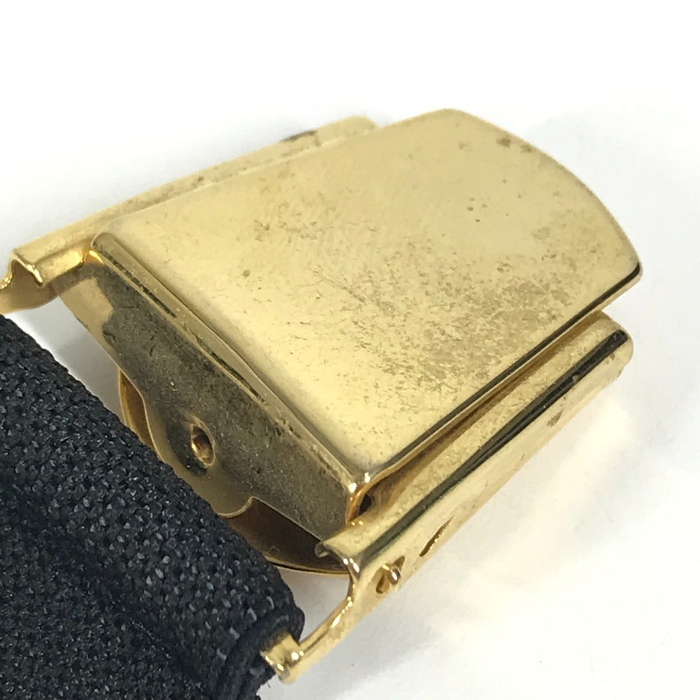 CHANEL ロゴ ヴィンテージ アームバンド 1つのみ 袖止め ベルト ゴム レディース ブラック