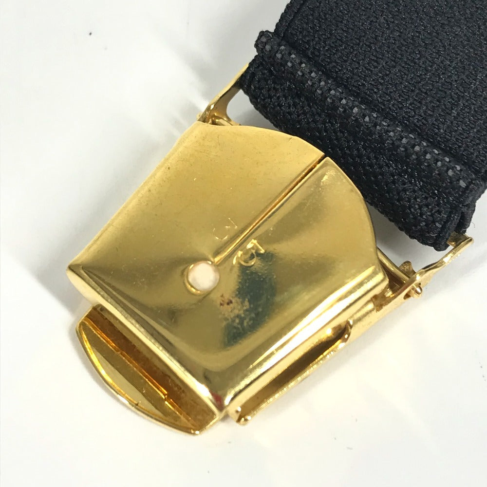 CHANEL ロゴ ヴィンテージ アームバンド 1つのみ 袖止め ベルト ゴム レディース ブラック