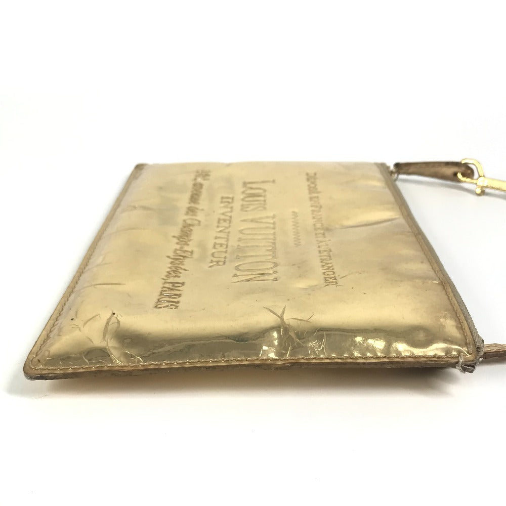 LOUIS VUITTON M95278 モノグラムミロワール ポシェット プラット ポーチ ショルダーバッグ クラッチバッグ 2WAYバッグ ハンドバッグ レザー ユニセックス ゴールド