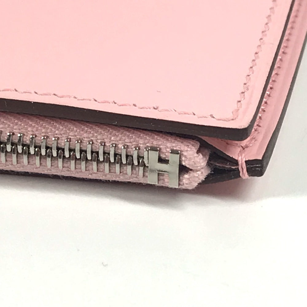 HERMES ノートパッド 《EAジップ》 PM ノート メモ帳 ケース ステーショナリー 手帳 ノートカバー レザー ユニセックス ローズサクラ ピンク