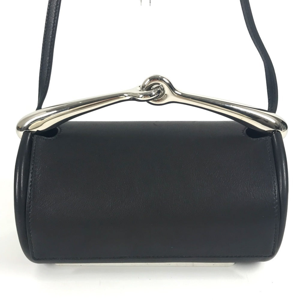 HERMES マキシモール カバン 斜め掛け ポシェット 3WAYバッグ クラッチバッグ ショルダーバッグ カーフスキン レディース ブラック