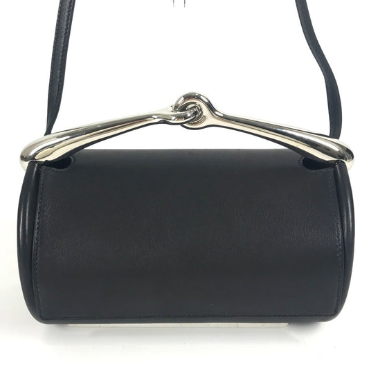 HERMES マキシモール カバン 斜め掛け ポシェット 3WAYバッグ クラッチバッグ ショルダーバッグ カーフスキン レディース ブラック