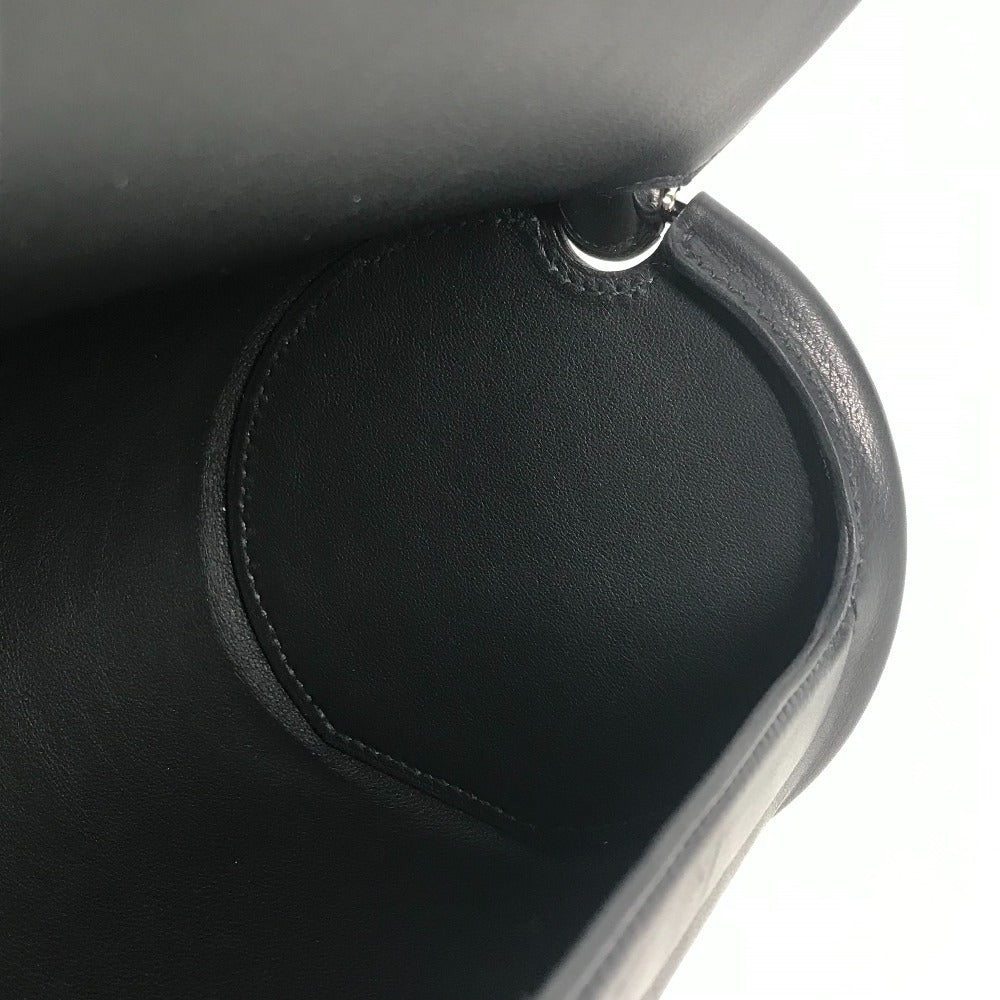 HERMES マキシモール カバン 斜め掛け ポシェット 3WAYバッグ クラッチバッグ ショルダーバッグ カーフスキン レディース ブラック