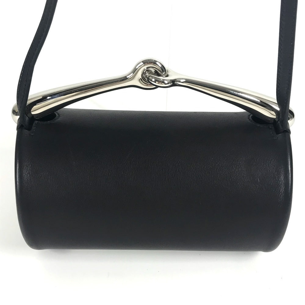 HERMES マキシモール カバン 斜め掛け ポシェット 3WAYバッグ クラッチバッグ ショルダーバッグ カーフスキン レディース ブラック