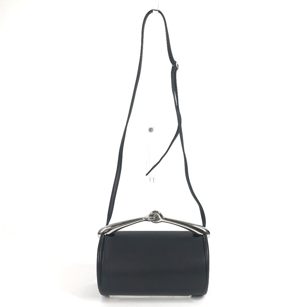 HERMES マキシモール カバン 斜め掛け ポシェット 3WAYバッグ クラッチバッグ ショルダーバッグ カーフスキン レディース ブラック