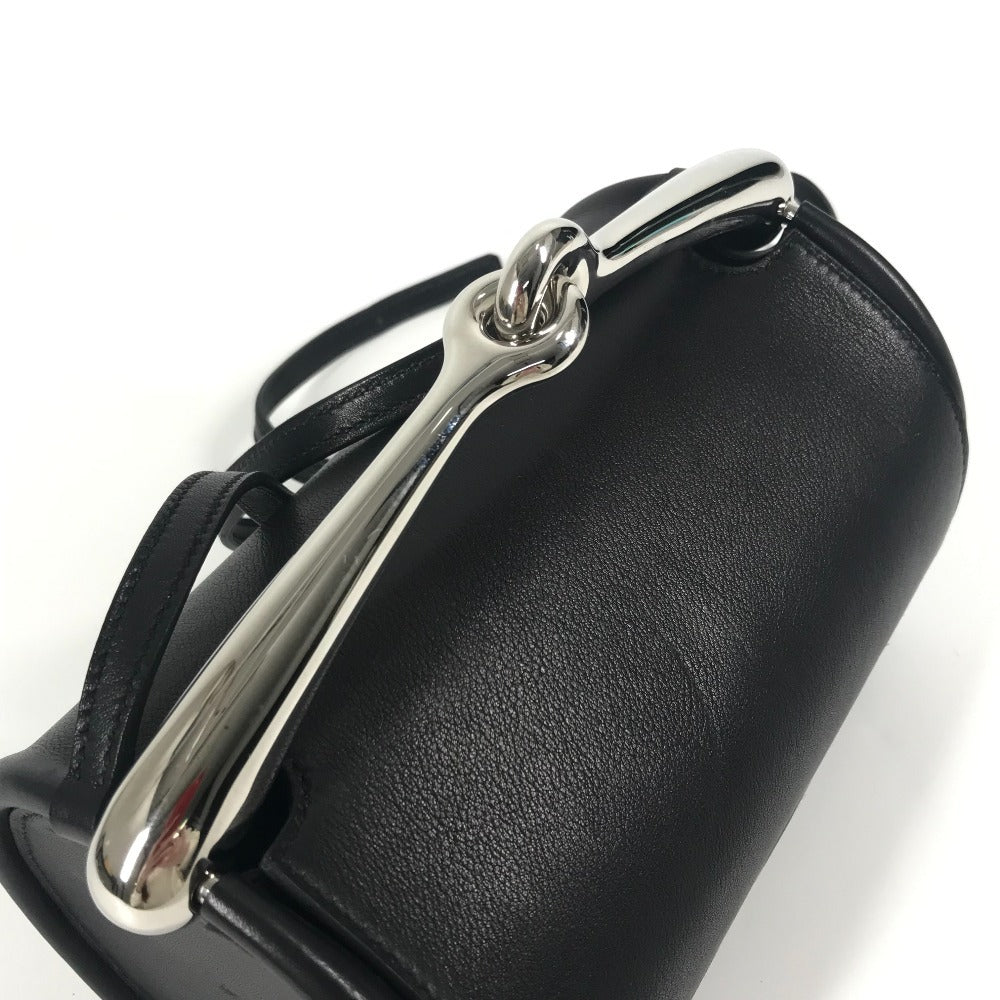 HERMES マキシモール カバン 斜め掛け ポシェット 3WAYバッグ クラッチバッグ ショルダーバッグ カーフスキン レディース ブラック