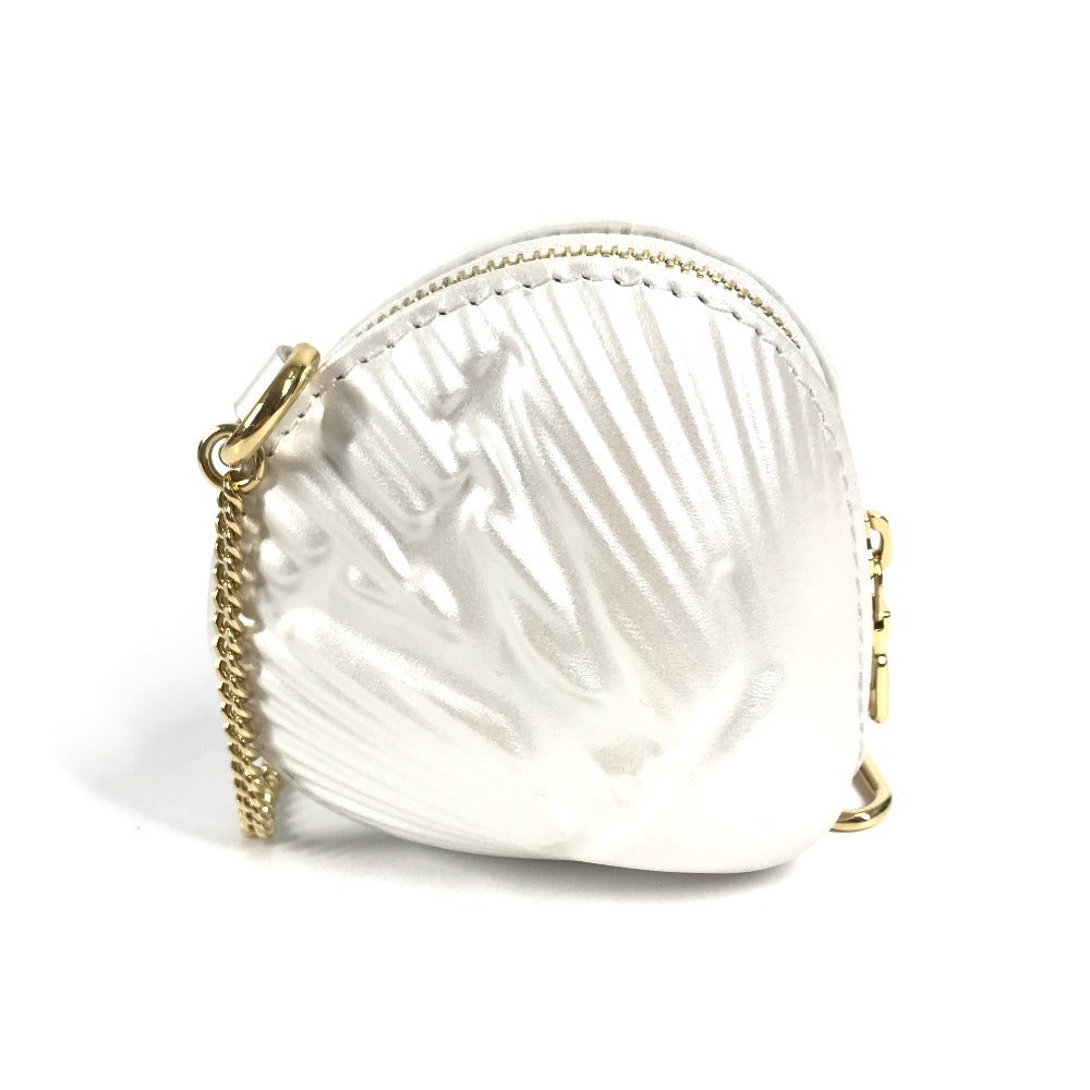 LOUIS VUITTON M92508 バイザプール シェル コインパース 財布 小銭入れ キーホルダー チェーン　チャーム コインケース レザー レディース シェーデッドブルー ホワイト系