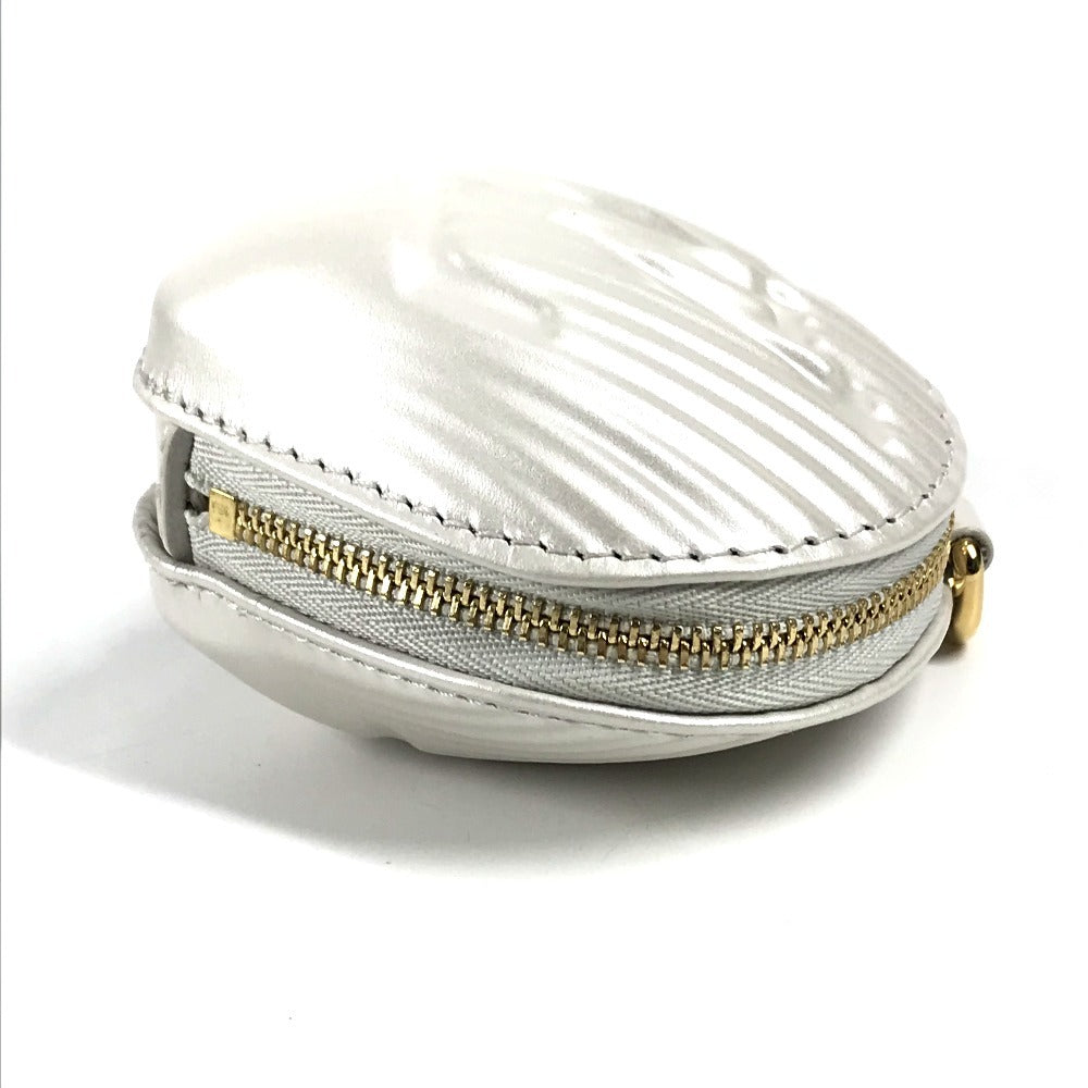 LOUIS VUITTON M92508 バイザプール シェル コインパース 財布 小銭入れ キーホルダー チェーン　チャーム コインケース レザー レディース シェーデッドブルー ホワイト系