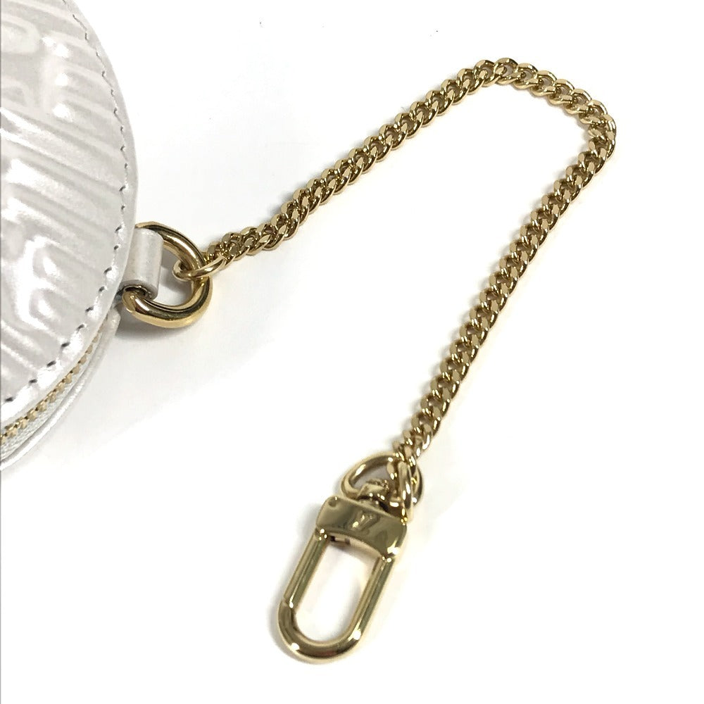 LOUIS VUITTON M92508 バイザプール シェル コインパース 財布 小銭入れ キーホルダー チェーン　チャーム コインケース レザー レディース シェーデッドブルー ホワイト系