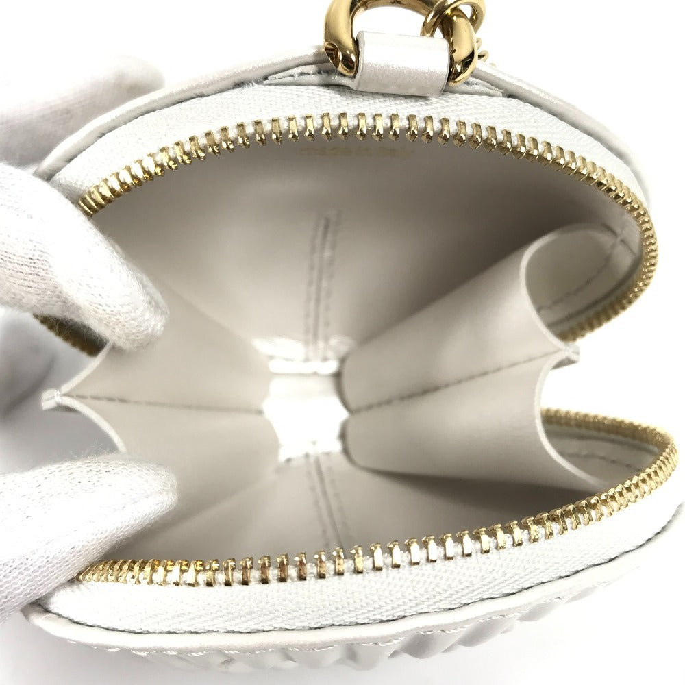 LOUIS VUITTON M92508 バイザプール シェル コインパース 財布 小銭入れ キーホルダー チェーン　チャーム コインケース レザー レディース シェーデッドブルー ホワイト系