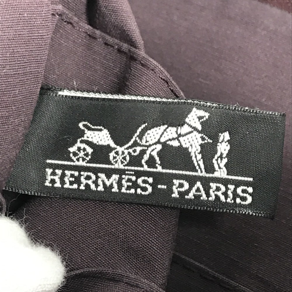 HERMES フールトゥ カバン ポーチ バッグ セカンドバッグ クラッチバッグ コットン ユニセックス ワインレッド