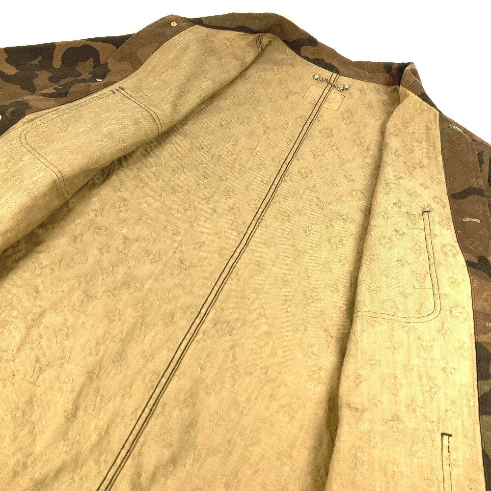 LOUIS VUITTON 不明 SUPREME シュプリーム カモフラージュ 迷彩 デニムトラッカー ショート アウター 長袖 ジャケット アパレル デニム コラボ ジャケット コットン メンズ グリーン