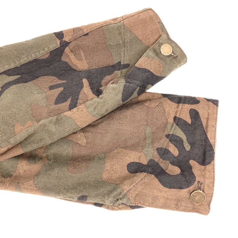 LOUIS VUITTON 不明 SUPREME シュプリーム カモフラージュ 迷彩 デニムトラッカー ショート アウター 長袖 ジャケット アパレル デニム コラボ ジャケット コットン メンズ グリーン