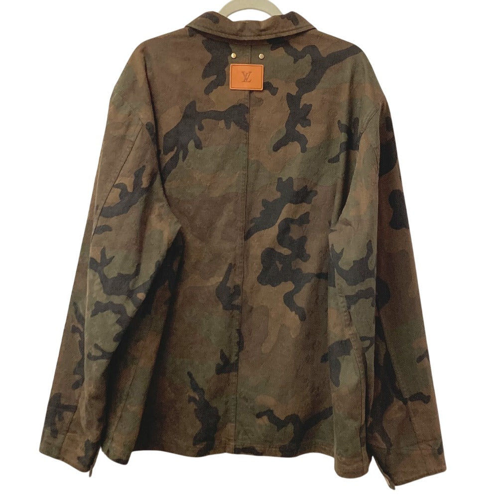 LOUIS VUITTON 不明 SUPREME シュプリーム カモフラージュ 迷彩 デニムトラッカー ショート アウター 長袖 ジャケット アパレル デニム コラボ ジャケット コットン メンズ グリーン