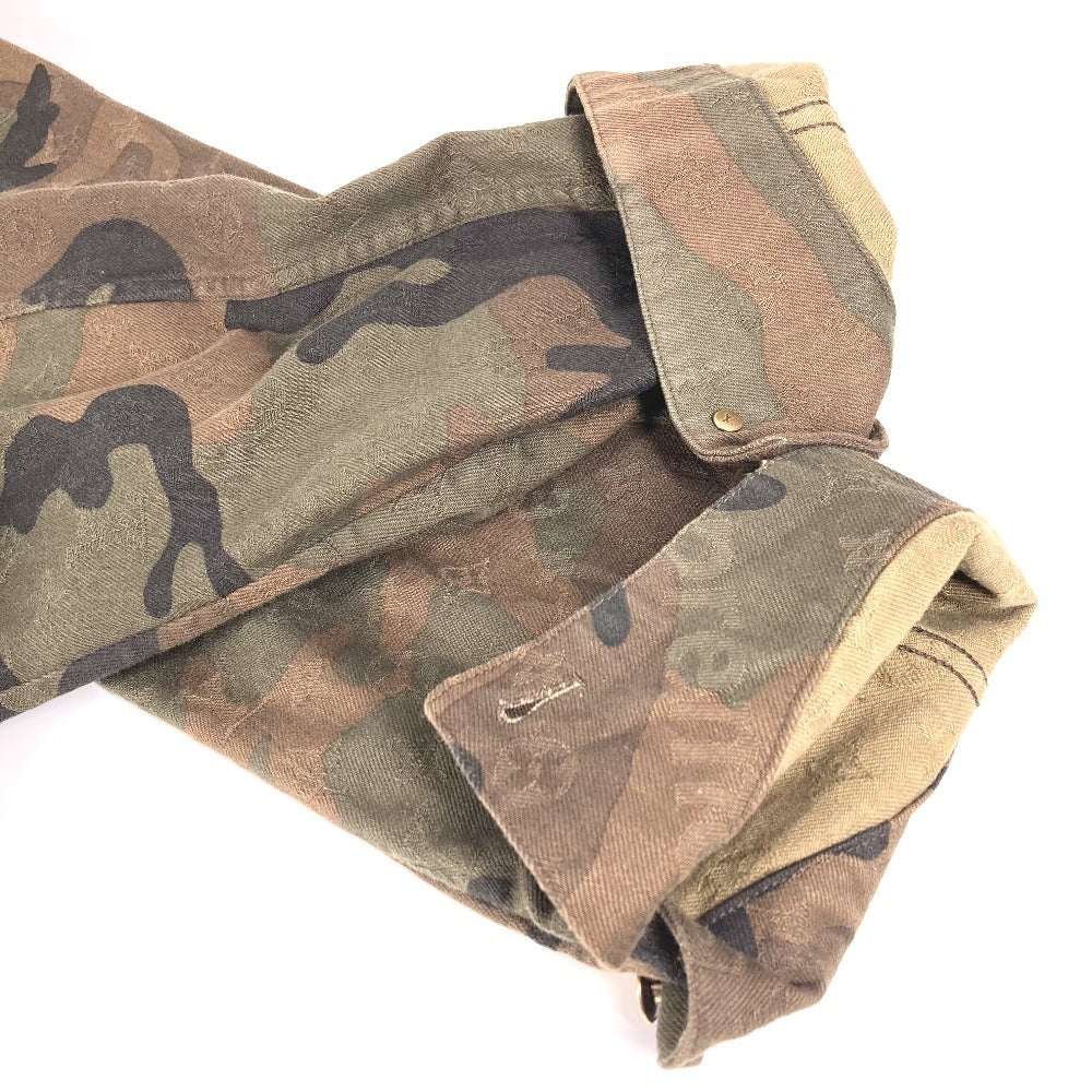 LOUIS VUITTON 不明 SUPREME シュプリーム カモフラージュ 迷彩 デニムトラッカー ショート アウター 長袖 ジャケット アパレル デニム コラボ ジャケット コットン メンズ グリーン