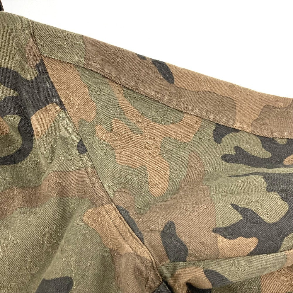LOUIS VUITTON 不明 SUPREME シュプリーム カモフラージュ 迷彩 デニムトラッカー ショート アウター 長袖 ジャケット アパレル デニム コラボ ジャケット コットン メンズ グリーン