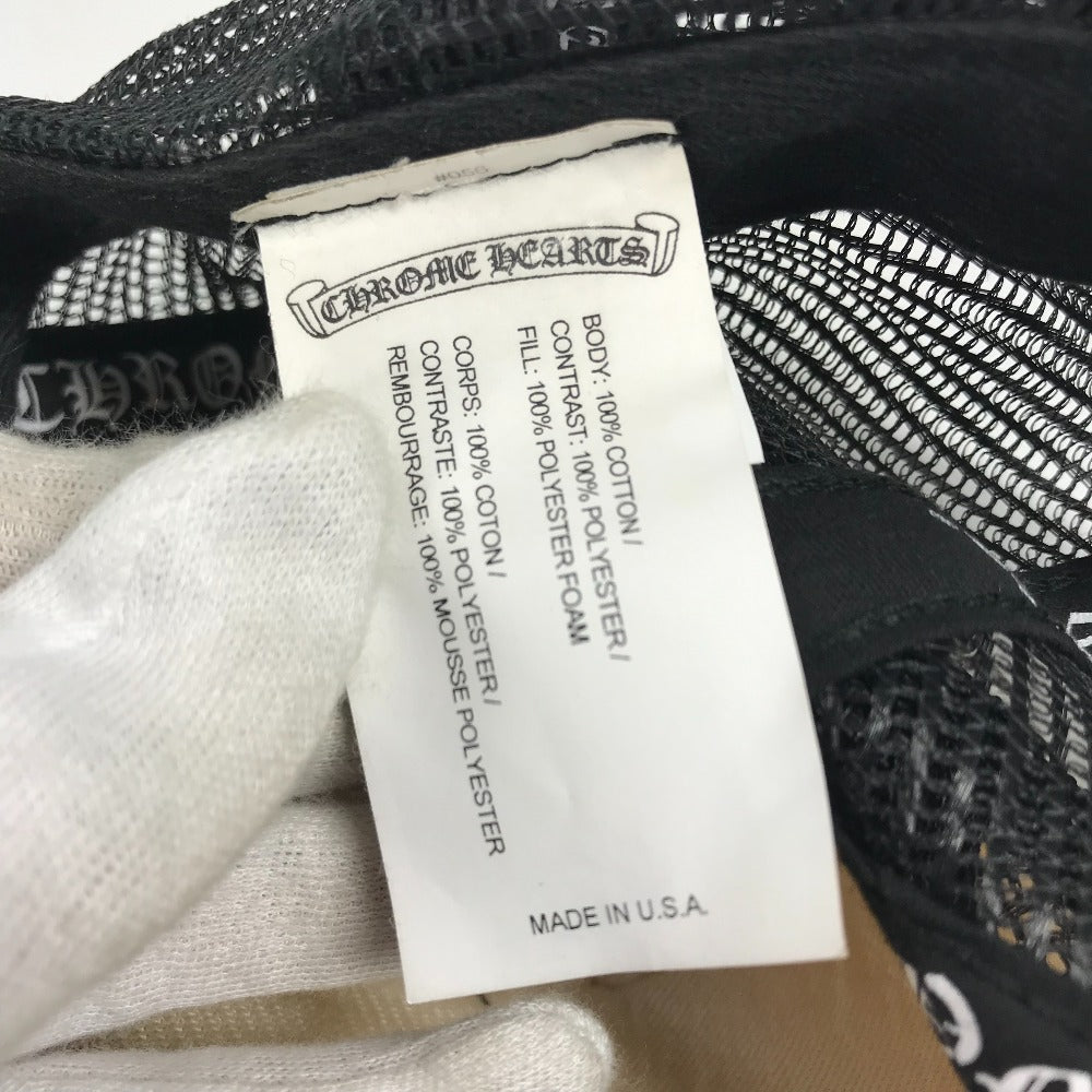 CHROME HEARTS 帽子 キャップ帽 ベースボール MATTYBOY CHOMPER TRUCKER CAP マッティボーイ チョンパー トラッカー 帽子 キャップ コットン メンズ ブラック