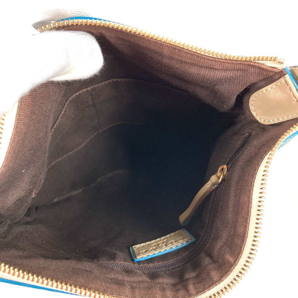 LOEWE 160周年記念 ロゴ 斜め掛け カバン ショルダーバッグ レザー/キャンバス ユニセックス ベージュ