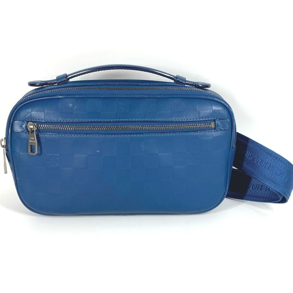 LOUIS VUITTON N41354 ダミエアンフィニ アンブレール カバン ショルダーバッグ ベルトバッグ クロス ボディバッグ ダミエアンフィニレザー ユニセックス ブルー