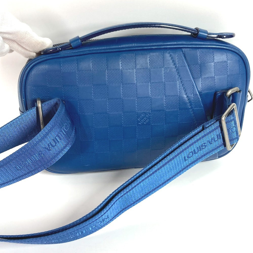LOUIS VUITTON N41354 ダミエアンフィニ アンブレール カバン ショルダーバッグ ベルトバッグ クロス ボディバッグ ダミエアンフィニレザー ユニセックス ブルー