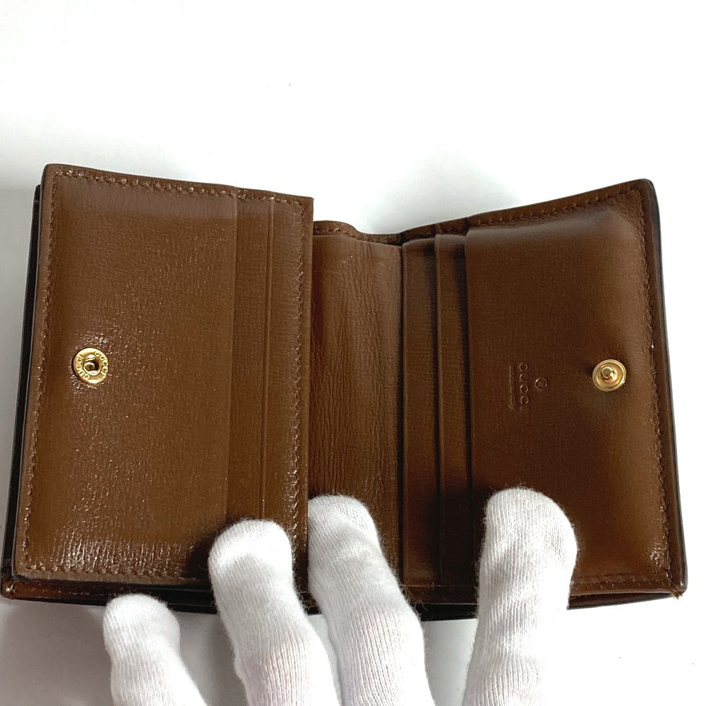 GUCCI 648848 GGスプリーム ハート ロゴ コンパクトウォレット 2つ折り財布 GGスプリームキャンバス ユニセックス ベージュ