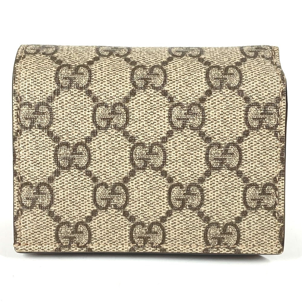 GUCCI 648848 GGスプリーム ハート ロゴ コンパクトウォレット 2つ折り財布 GGスプリームキャンバス ユニセックス ベージュ