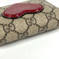 GUCCI 648848 GGスプリーム ハート ロゴ コンパクトウォレット 2つ折り財布 GGスプリームキャンバス ユニセックス ベージュ
