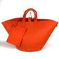 HERMES ポーチ付き ビッグバッグ ボストンバッグ パニエドプラージュGM パニエドプラージュ GM カバン トートバッグ ショルダーバッグ 肩掛け ハンドバッグ コットン ユニセックス オレンジ