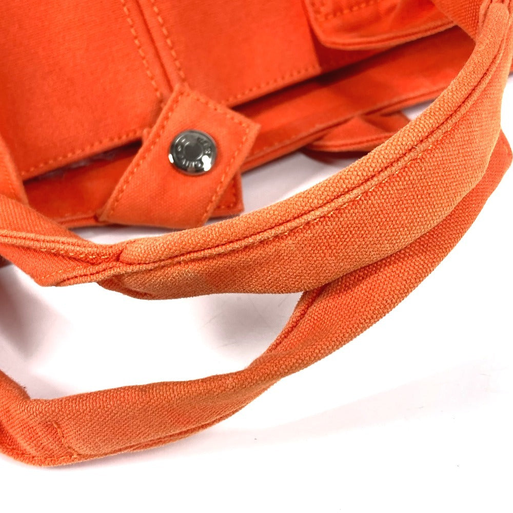 HERMES ポーチ付き ビッグバッグ ボストンバッグ パニエドプラージュGM パニエドプラージュ GM カバン トートバッグ ショルダーバッグ 肩掛け ハンドバッグ コットン ユニセックス オレンジ