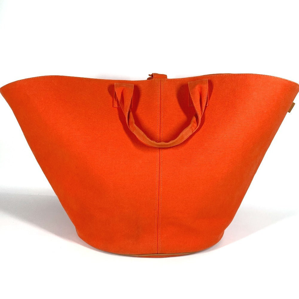 HERMES ポーチ付き ビッグバッグ ボストンバッグ パニエドプラージュGM パニエドプラージュ GM カバン トートバッグ ショルダーバッグ 肩掛け ハンドバッグ コットン ユニセックス オレンジ