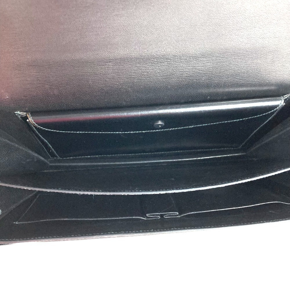 HERMES ヴィンテージ コルドリエール カバン フラップ ハンドバッグ レザー ユニセックス ブラック