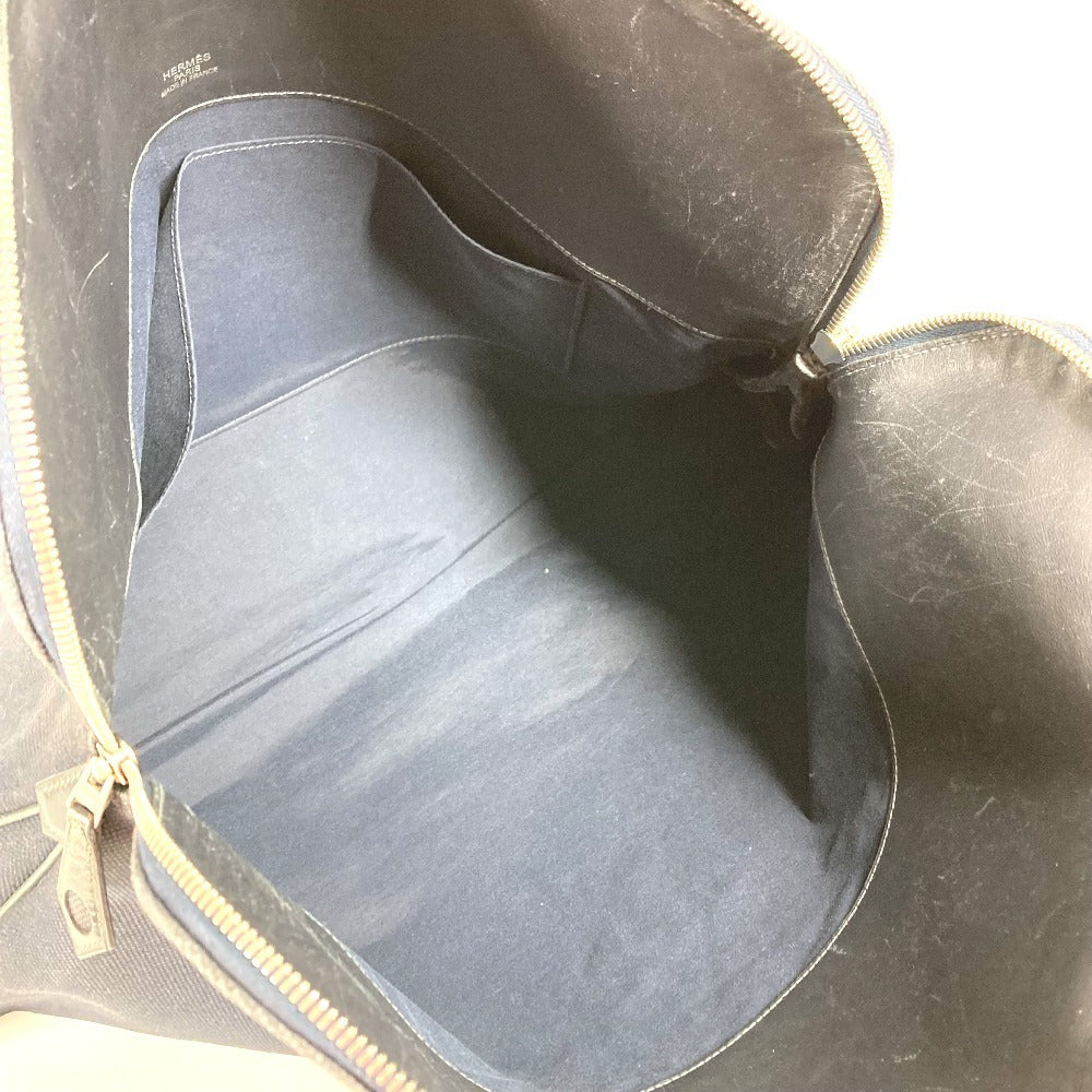 HERMES ビッグバッグ ボストンバッグ サックイブーGM サックイブー GM カバン トートバッグ ハンドバッグ レザー/キャンバス ユニセックス ブラック