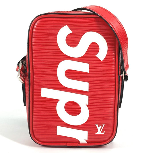 LOUIS VUITTON M53434 エピ シュプリーム Supreme コラボ ダヌーブPPM カバン 斜め掛け ポシェット ショルダーバッグ エピレザー ユニセックス レッド