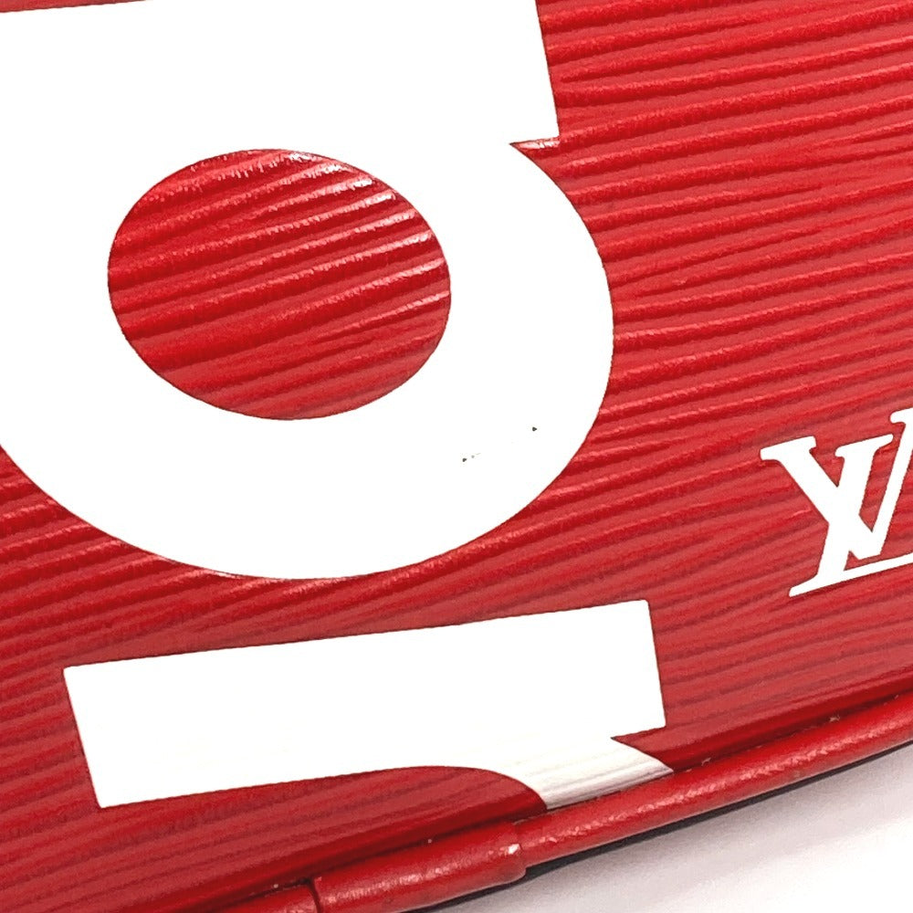 LOUIS VUITTON M53434 エピ シュプリーム Supreme コラボ ダヌーブPPM カバン 斜め掛け ポシェット ショルダーバッグ エピレザー ユニセックス レッド