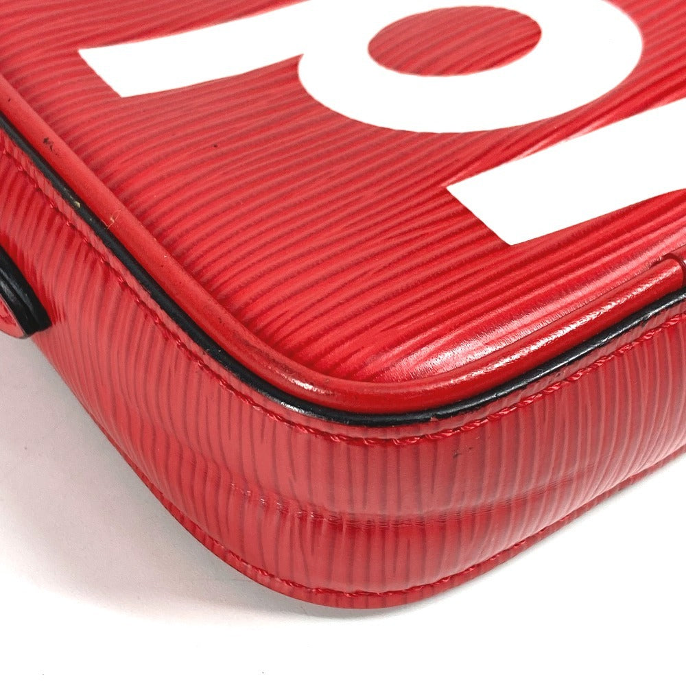 LOUIS VUITTON M53434 エピ シュプリーム Supreme コラボ ダヌーブPPM カバン 斜め掛け ポシェット ショルダーバッグ エピレザー ユニセックス レッド