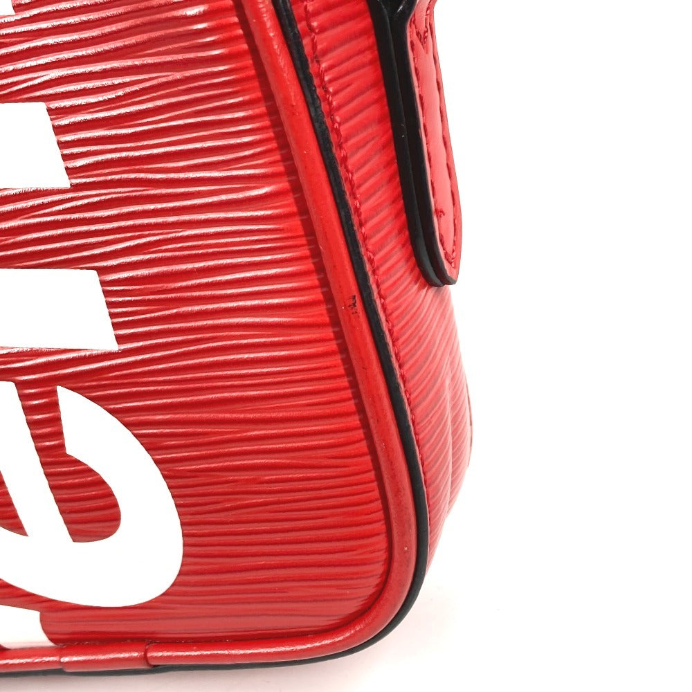 LOUIS VUITTON M53434 エピ シュプリーム Supreme コラボ ダヌーブPPM カバン 斜め掛け ポシェット ショルダーバッグ エピレザー ユニセックス レッド