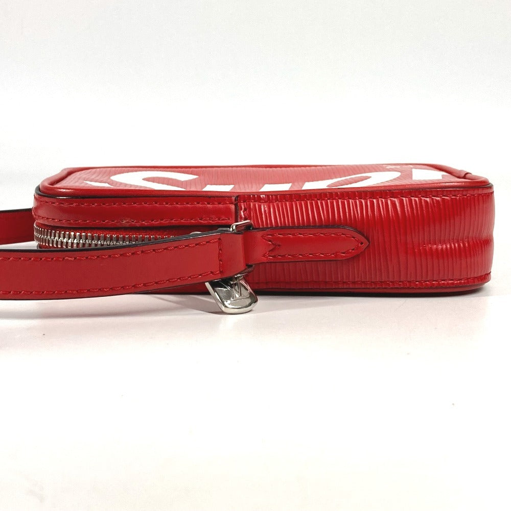 LOUIS VUITTON M53434 エピ シュプリーム Supreme コラボ ダヌーブPPM カバン 斜め掛け ポシェット ショルダーバッグ エピレザー ユニセックス レッド