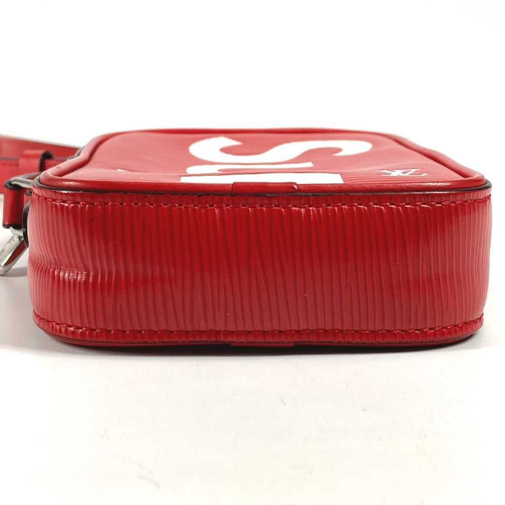 LOUIS VUITTON M53434 エピ シュプリーム Supreme コラボ ダヌーブPPM カバン 斜め掛け ポシェット ショルダーバッグ エピレザー ユニセックス レッド