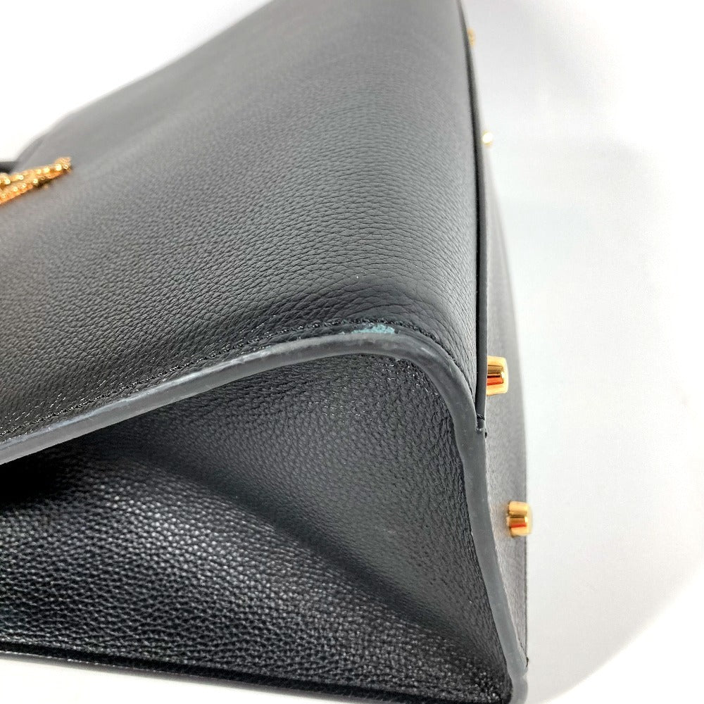 VERSACE VIRTUS ヴィルトゥス ロゴ Vロゴ グレカ カバン トートバッグ ハンドバッグ レザー ユニセックス ブラック