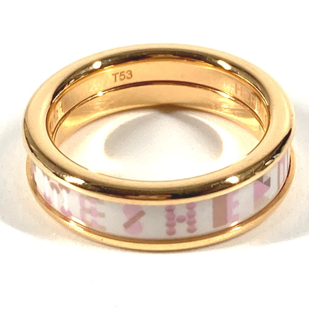 HERMES リング 《エルメス・ブリコル》 PM アクセサリー リング・指輪 メタル ユニセックス オーロラ ピンク×ホワイト