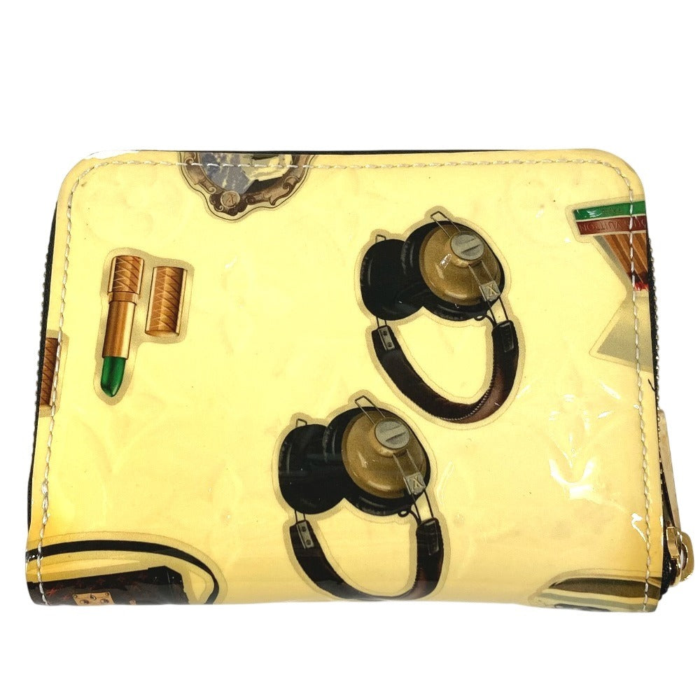 LOUIS VUITTON M50372 ニコラジェスキュール ジッピーコインパース ラウンドファスナー 財布 小銭入れ コインケース パテントレザー ユニセックス ブラック