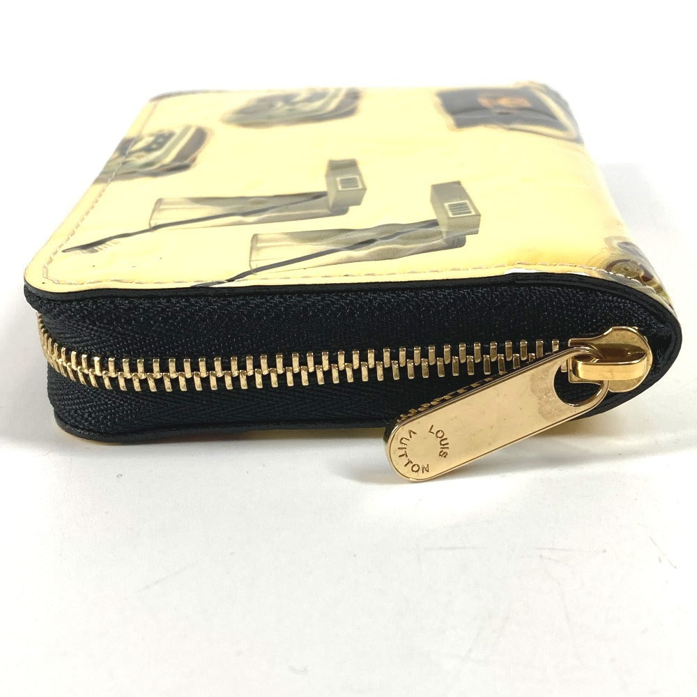 LOUIS VUITTON M50372 ニコラジェスキュール ジッピーコインパース ラウンドファスナー 財布 小銭入れ コインケース パテントレザー ユニセックス ブラック