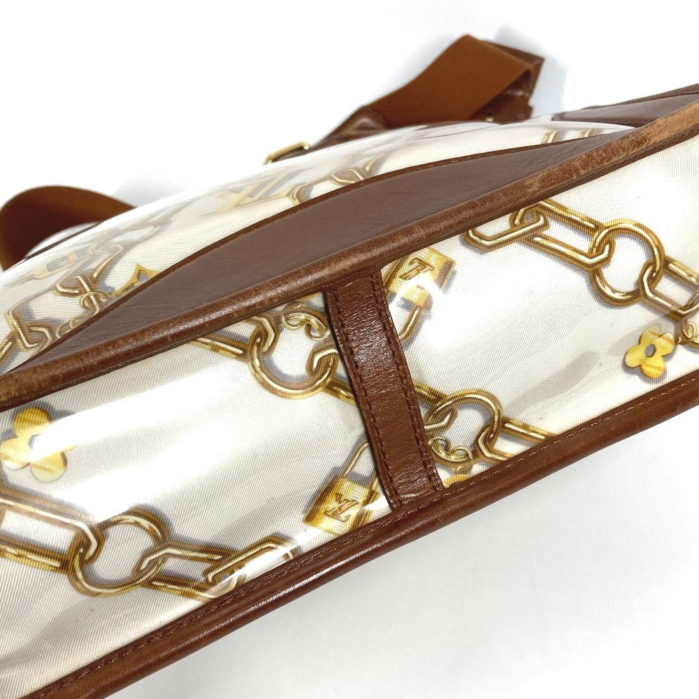 LOUIS VUITTON M95158 モノグラムチャーム ミュゼット カバン 斜め掛け チェーン柄 ショルダーバッグ ビニール/レザー レディース ホワイト