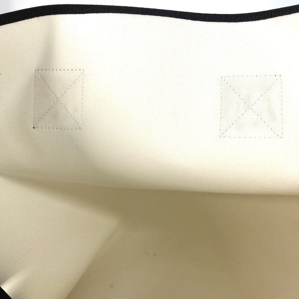 HERMES ショルダーバッグ 肩掛け レオパード ヒョウ 豹 ビーチバッグ カバン トートバッグ コットン ユニセックス ブラック